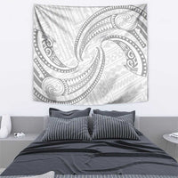 White Sunday Lotu Tamaiti Tapestry Polynesian Wave Pastel Gray LT9 - Polynesian Pride