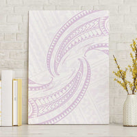 White Sunday Lotu Tamaiti Canvas Wall Art Polynesian Wave Pastel Mauve - Polynesian Pride