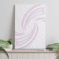 White Sunday Lotu Tamaiti Canvas Wall Art Polynesian Wave Pastel Mauve - Polynesian Pride