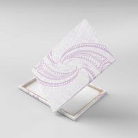 White Sunday Lotu Tamaiti Canvas Wall Art Polynesian Wave Pastel Mauve - Polynesian Pride