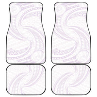 White Sunday Lotu Tamaiti Car Mats Polynesian Wave Pastel Mauve LT9 - Polynesian Pride