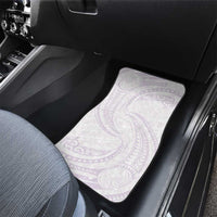 White Sunday Lotu Tamaiti Car Mats Polynesian Wave Pastel Mauve LT9 - Polynesian Pride