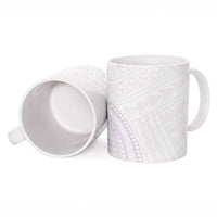 White Sunday Lotu Tamaiti Ceramic Mug Polynesian Wave Pastel Mauve - Polynesian Pride