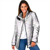 White Sunday Lotu Tamaiti Padded Jacket Polynesian Wave Pastel Mauve - Polynesian Pride