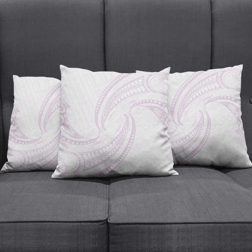 White Sunday Lotu Tamaiti Pillow Cover Polynesian Wave Pastel Mauve LT9 - Polynesian Pride