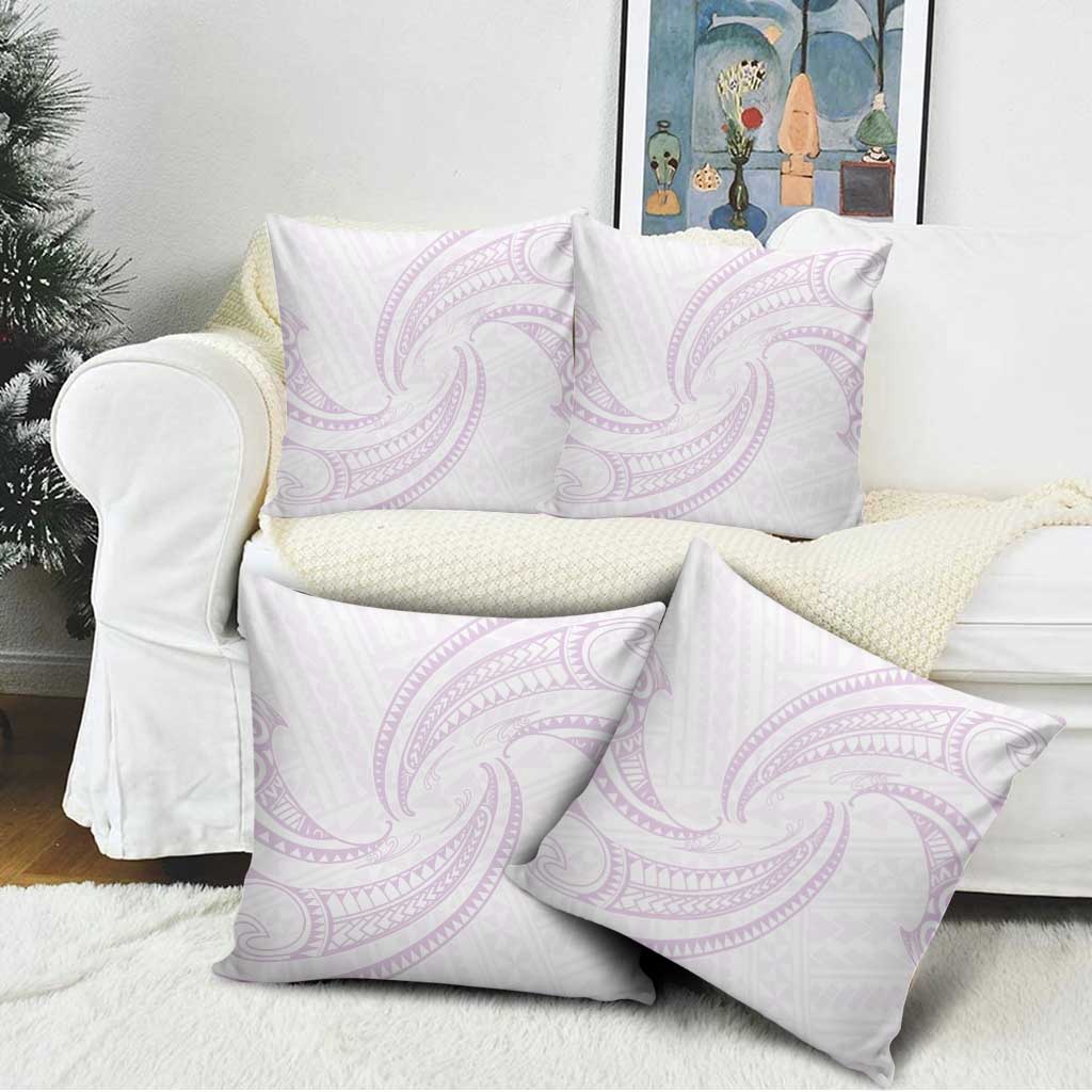 White Sunday Lotu Tamaiti Pillow Cover Polynesian Wave Pastel Mauve LT9 - Polynesian Pride