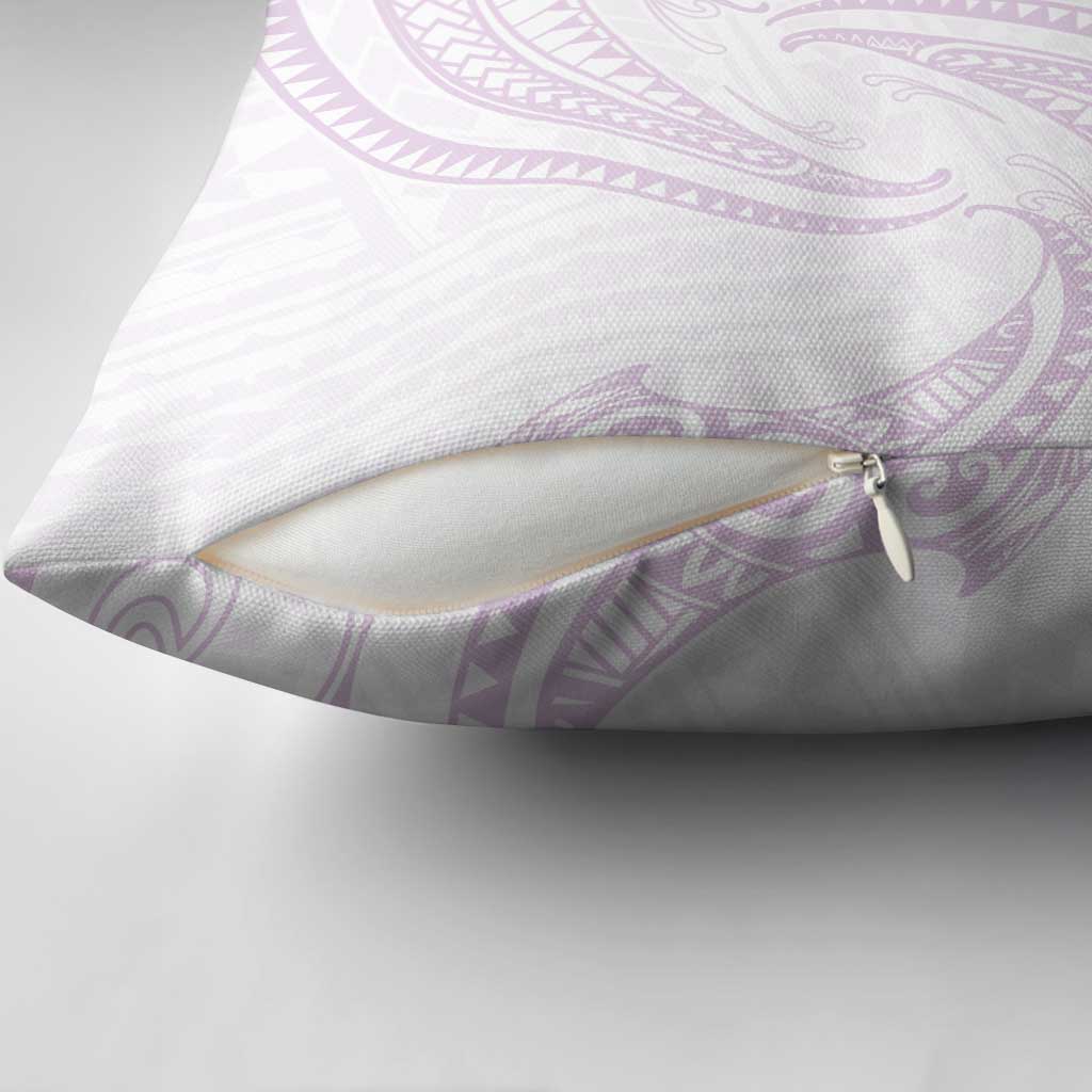 White Sunday Lotu Tamaiti Pillow Cover Polynesian Wave Pastel Mauve LT9 - Polynesian Pride