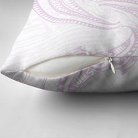 White Sunday Lotu Tamaiti Pillow Cover Polynesian Wave Pastel Mauve LT9 - Polynesian Pride