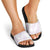 White Sunday Lotu Tamaiti Slide Sandals Polynesian Wave Pastel Mauve - Polynesian Pride