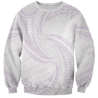 White Sunday Lotu Tamaiti Sweatshirt Polynesian Wave Pastel Mauve LT9 Unisex Mauve - Polynesian Pride