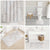 White Sunday Lotu Tamaiti Bathroom Set Polynesian Wave Pastel Nude - Polynesian Pride
