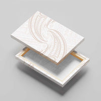 White Sunday Lotu Tamaiti Canvas Wall Art Polynesian Wave Pastel Nude - Polynesian Pride