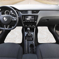 White Sunday Lotu Tamaiti Car Mats Polynesian Wave Pastel Nude - Polynesian Pride