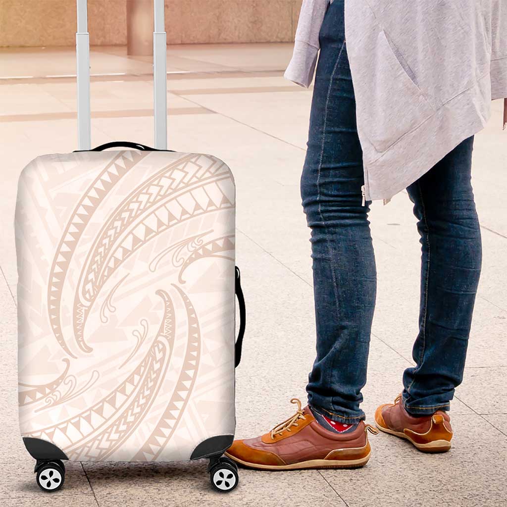 White Sunday Lotu Tamaiti Luggage Cover Polynesian Wave Pastel Nude - Polynesian Pride
