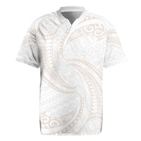 White Sunday Lotu Tamaiti Rugby Jersey Polynesian Wave Pastel Nude - Polynesian Pride