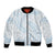 White Sunday Lotu Tamaiti Bomber Jacket Polynesian Wave Pastel Sky Blue - Polynesian Pride
