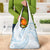 White Sunday Lotu Tamaiti Grocery Bag Polynesian Wave Pastel Sky Blue - Polynesian Pride