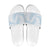 White Sunday Lotu Tamaiti Slide Sandals Polynesian Wave Pastel Sky Blue - Polynesian Pride