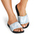 White Sunday Lotu Tamaiti Slide Sandals Polynesian Wave Pastel Sky Blue - Polynesian Pride