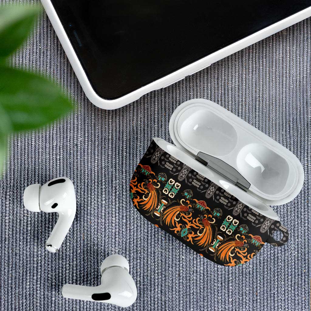 Black Batik Papua-inspired Pattern AirPods Case - Polynesian Pride