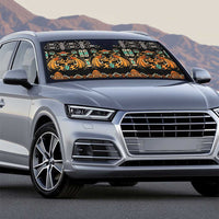 Black Batik Papua-inspired Pattern Auto Sun Shade - Polynesian Pride