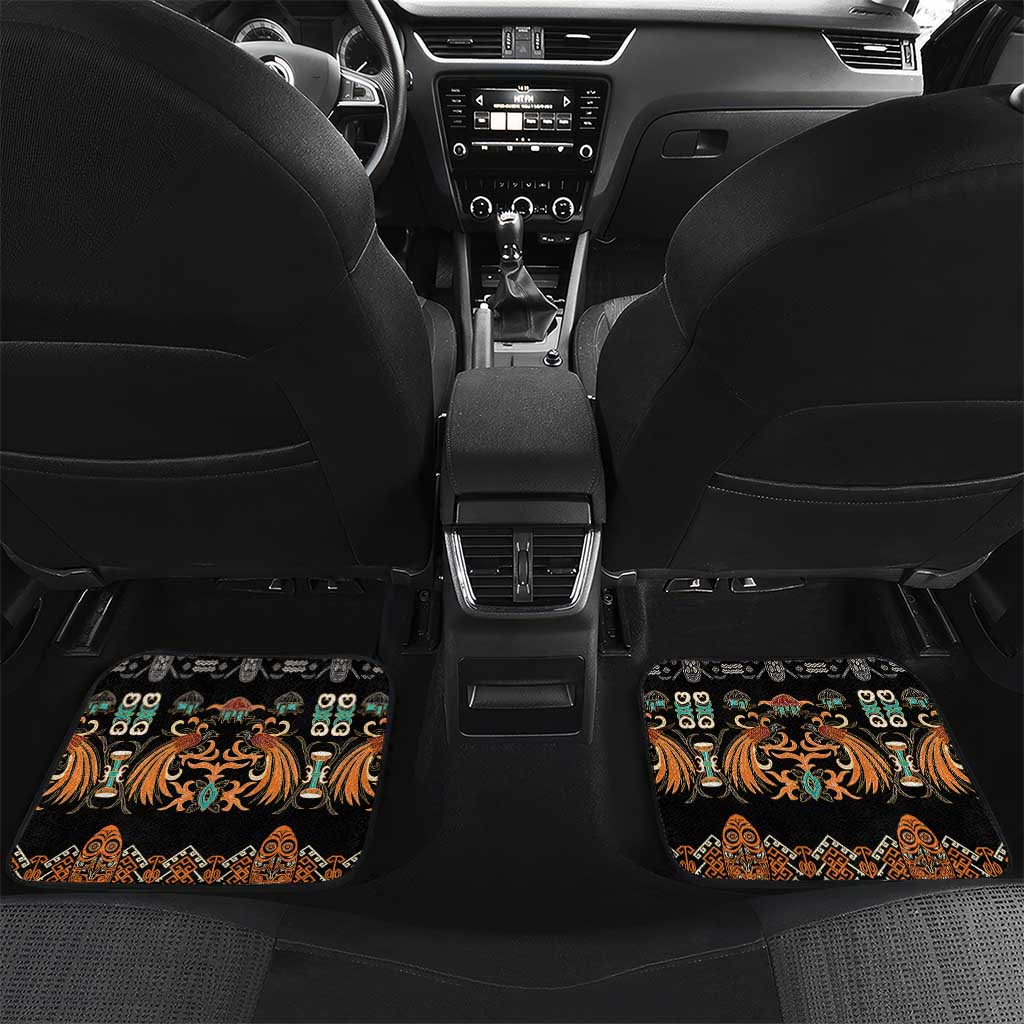 Black Batik Papua-inspired Pattern Car Mats - Polynesian Pride