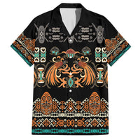 Black Batik Papua-inspired Pattern Family Matching Long Sleeve Bodycon Dress and Hawaiian Shirt - Polynesian Pride