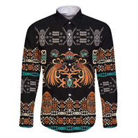 Black Batik Papua-inspired Pattern Family Matching Long Sleeve Bodycon Dress and Hawaiian Shirt - Polynesian Pride