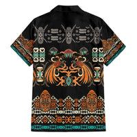 Black Batik Papua-inspired Pattern Family Matching Short Sleeve Bodycon Dress and Hawaiian Shirt - Polynesian Pride