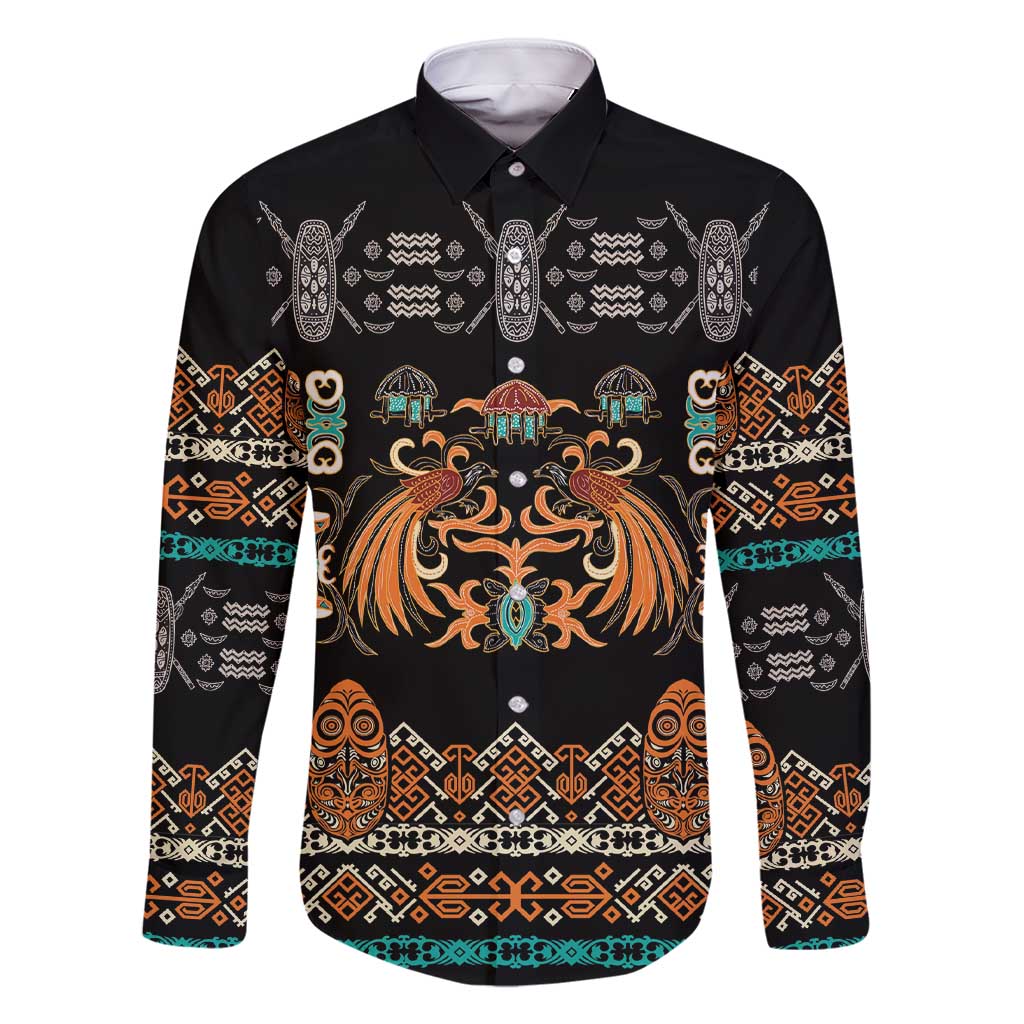 Black Batik Papua-inspired Pattern Family Matching Short Sleeve Bodycon Dress and Hawaiian Shirt - Polynesian Pride