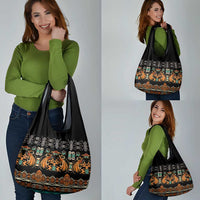 Black Batik Papua-inspired Pattern Grocery Bag - Polynesian Pride