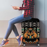 Black Batik Papua-inspired Pattern Luggage Cover - Polynesian Pride