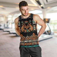 Black Batik Papua-inspired Pattern Men Tank Top - Polynesian Pride