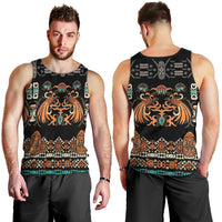Black Batik Papua-inspired Pattern Men Tank Top - Polynesian Pride