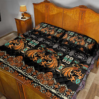 Black Batik Papua-inspired Pattern Quilt Bed Set - Polynesian Pride