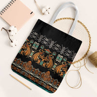 Black Batik Papua-inspired Pattern Tote Bag - Polynesian Pride