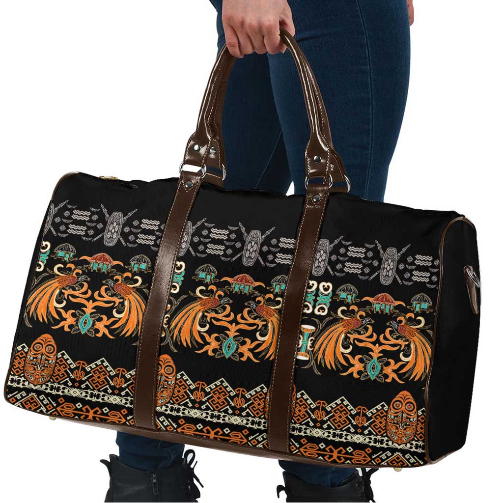 Black Batik Papua-inspired Pattern Travel Bag - Polynesian Pride