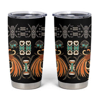Black Batik Papua-inspired Pattern Tumbler Cup - Polynesian Pride