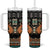 Black Batik Papua-inspired Pattern Tumbler With Handle - Polynesian Pride