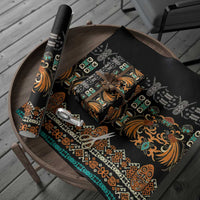 Black Batik Papua-inspired Pattern Wrapping Paper - Polynesian Pride