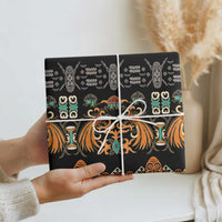 Black Batik Papua-inspired Pattern Wrapping Paper - Polynesian Pride