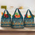 Dark Cyan Blue Batik Papua-inspired Pattern Grocery Bag - Polynesian Pride