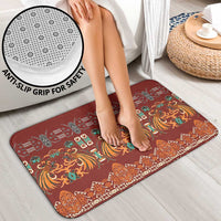 Oxblood Batik Papua-inspired Pattern Bathroom Set - Polynesian Pride