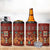 Oxblood Batik Papua-inspired Pattern 4 in 1 Can Cooler Tumbler - Polynesian Pride