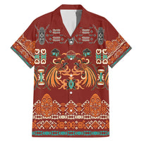 Oxblood Batik Papua-inspired Pattern Family Matching Mermaid Dress and Hawaiian Shirt - Polynesian Pride