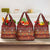 Oxblood Batik Papua-inspired Pattern Grocery Bag - Polynesian Pride