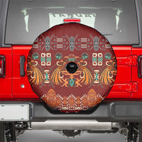 Oxblood Batik Papua-inspired Pattern Spare Tire Cover - Polynesian Pride