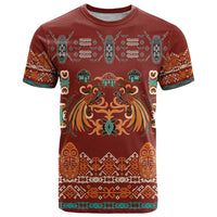 Oxblood Batik Papua-inspired Pattern T Shirt - Polynesian Pride