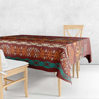 Oxblood Batik Papua-inspired Pattern Tablecloth - Polynesian Pride