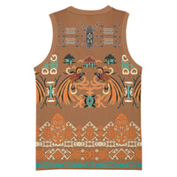 Terracotta Batik Papua-inspired Pattern Basketball Jersey - Polynesian Pride